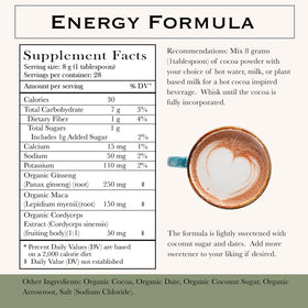 Herbal Roots Poudre de Cacao Énergétique Bio 240g emballage