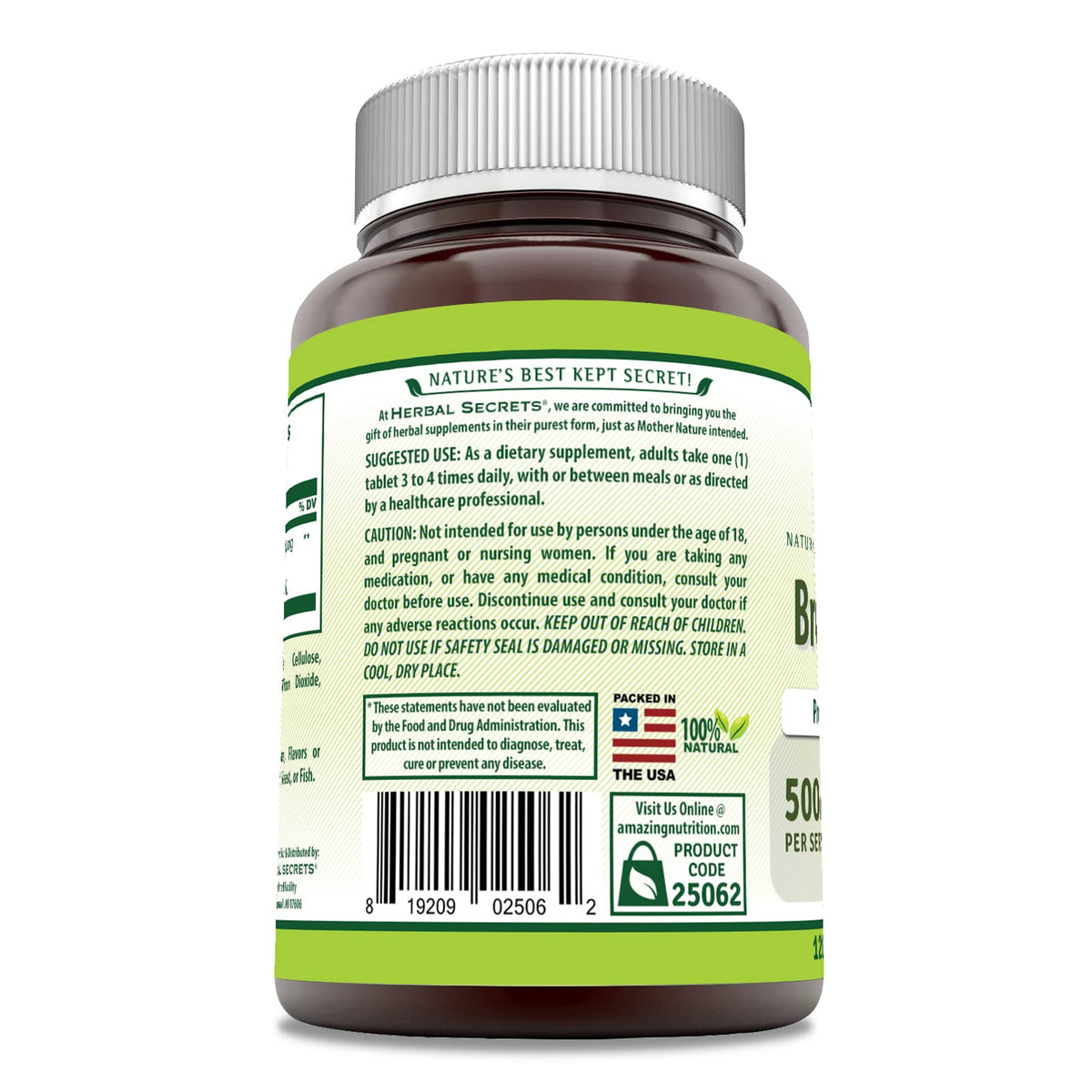 Herbal Secrets Bromélaïne 500 mg comprimé avec dosage de 500 mg