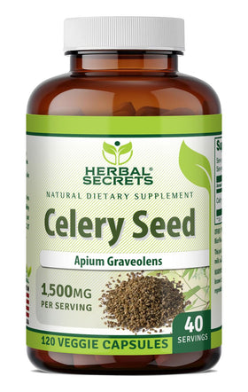 Herbal Secrets Extrait de Graines de Céleri 1500 mg bouteille vue de face