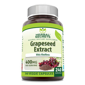 Herbal Secrets Extrait de Pépin de Raisin 400 mg Capsules Végétales avant