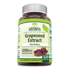 Herbal Secrets Extrait de Pépins de Raisin 250 mg flacon de 120 gélules végétales