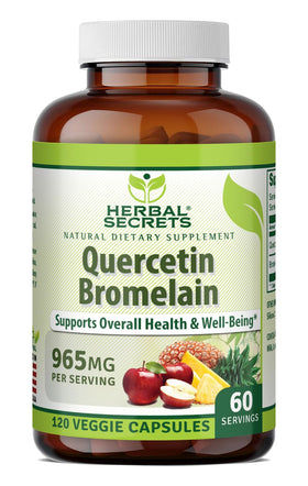 Herbal Secrets Quercétine 800mg avec Bromélaïne 165mg capsules végétales
