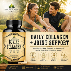 HERBALICIOUS collagène bovin 100 capsules arrière