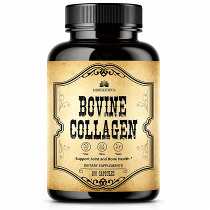 HERBALICIOUS collagène bovin 100 capsules vue de face