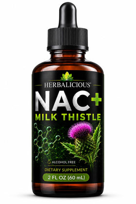 HERBALICIOUS Extrait de Chardon-Marie avec NAC 60 ml vue avant