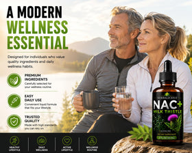 HERBALICIOUS Extrait de Chardon-Marie avec NAC sur table en bois