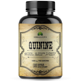 HERBALICIOUS Quinine Capsules 500mg flacon avant