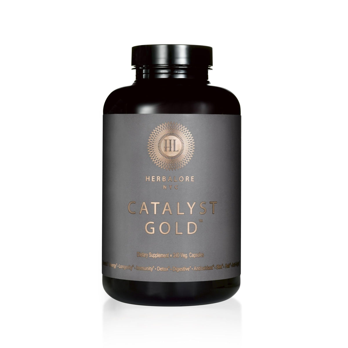Herbalore Catalyst Gold 240 capsules végétales en vue de face
