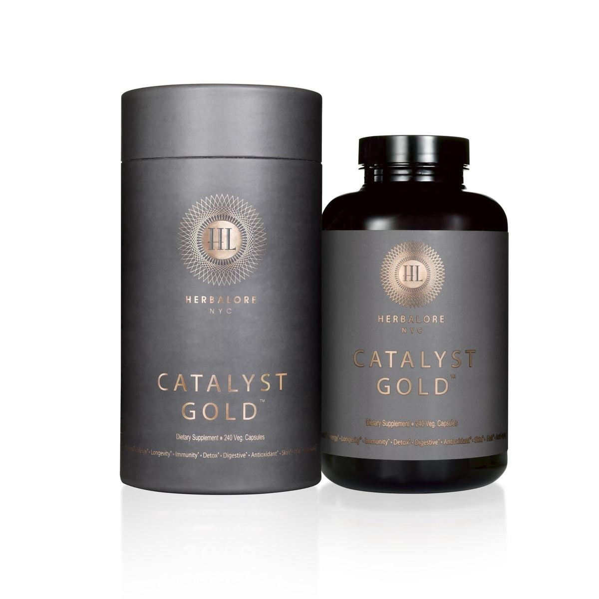 Herbalore Catalyst Gold emballage avec informations nutritionnelles