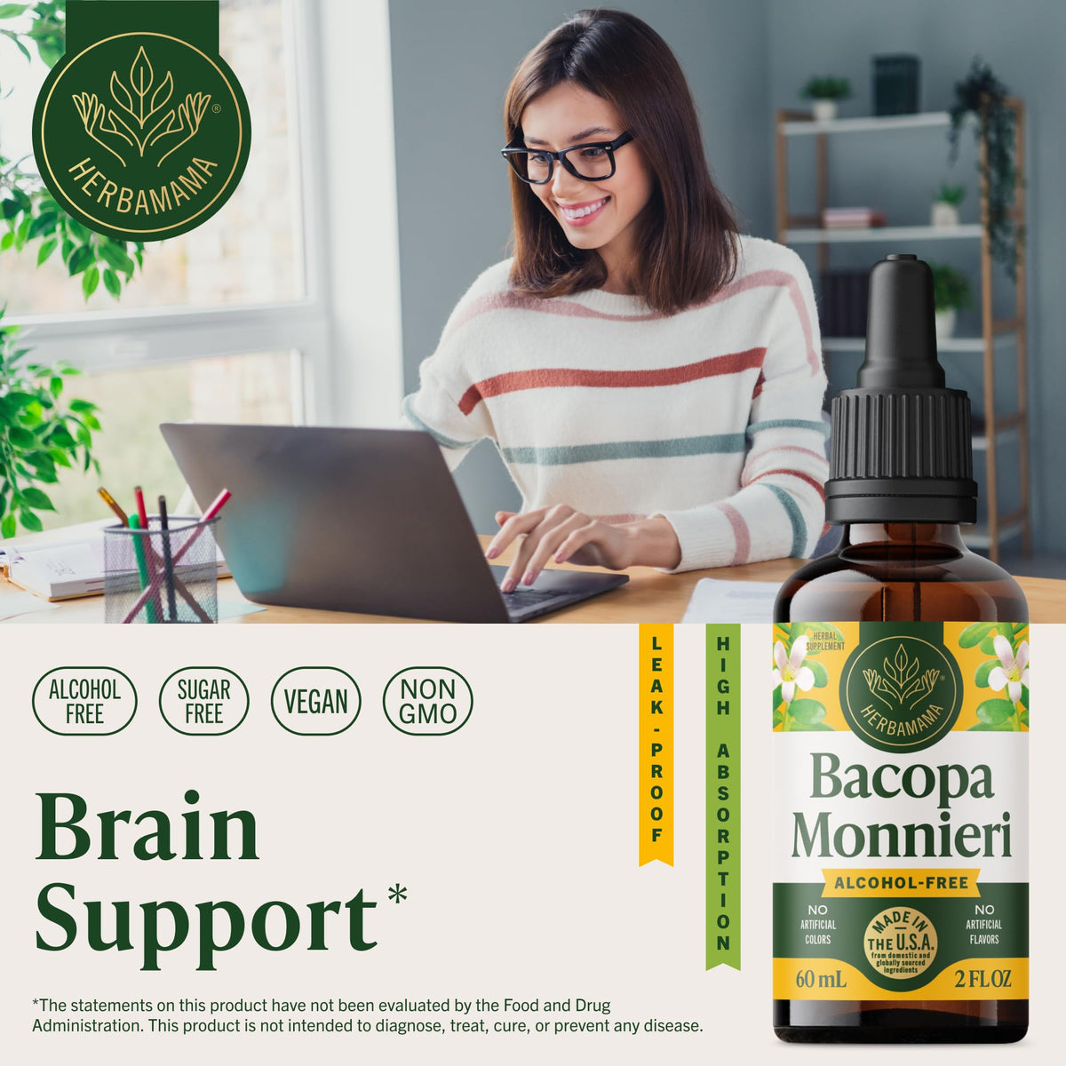 HERBAMAMA Bacopa Monnieri 150g détail des ingrédients