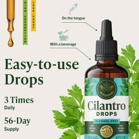 HERBAMAMA Cilantro 240g goutte sur une cuillère