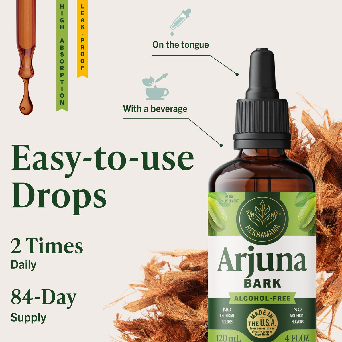 HERBAMAMA Extrait d'Ecorce d'Arjuna 281g vue de côté