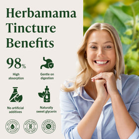 HERBAMAMA Extrait Liquide d'Ashwagandha 281g vue de côté