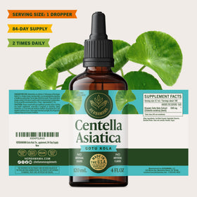 HERBAMAMA Gotu Kola 249g avec des éléments naturels autour