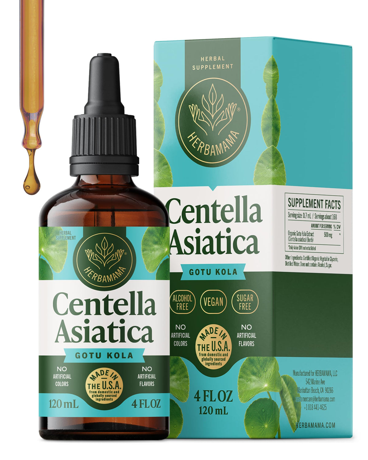 HERBAMAMA Gotu Kola 249g vue de face avec étiquette