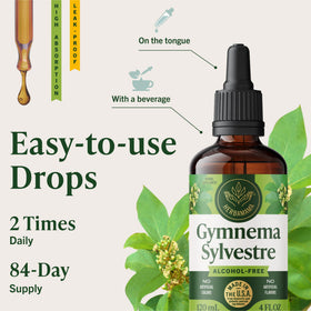 HERBAMAMA Gymnema Sylvestre affiché avec ingrédients