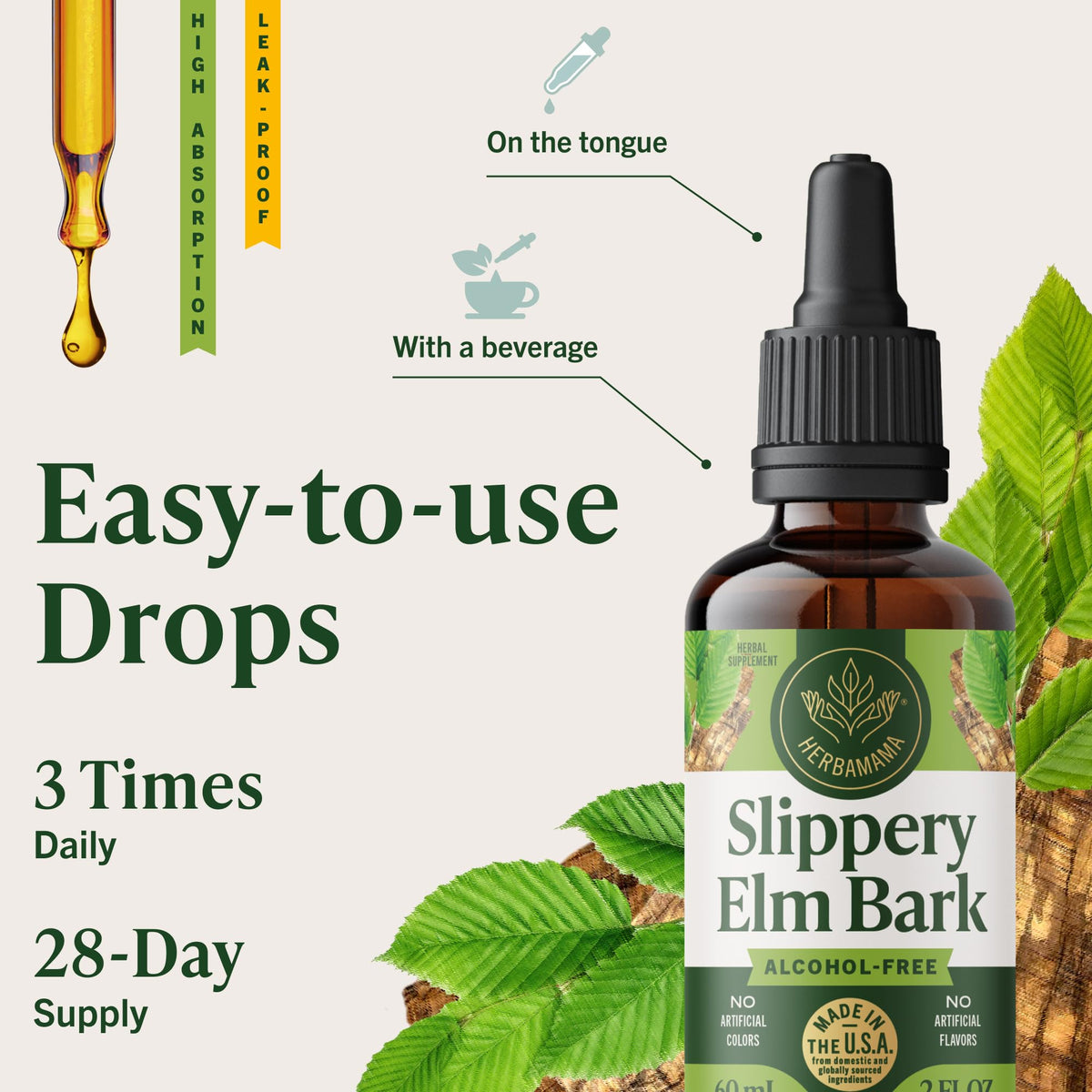 HERBAMAMA Slippery Elm 159g avec des ingrédients naturels