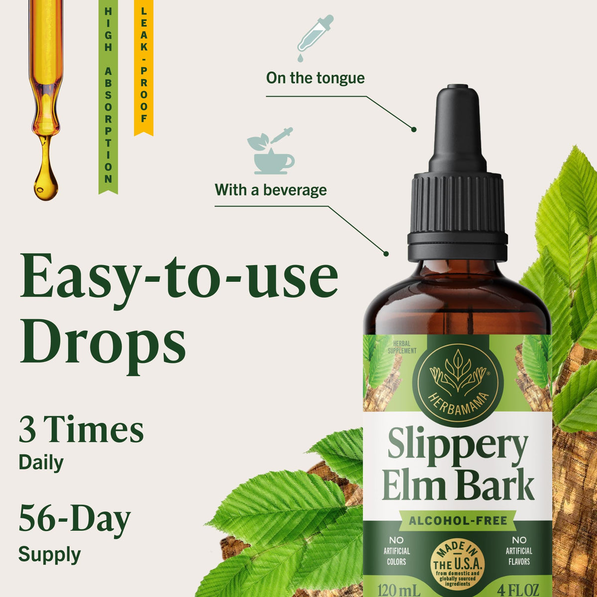 HERBAMAMA Slippery Elm avec des ingrédients naturels