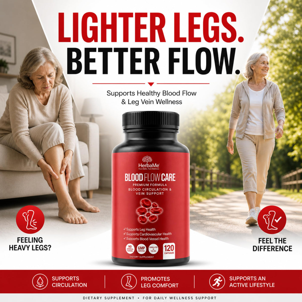 HerbaMe Circulation Sanguine 120 Capsules côté gauche