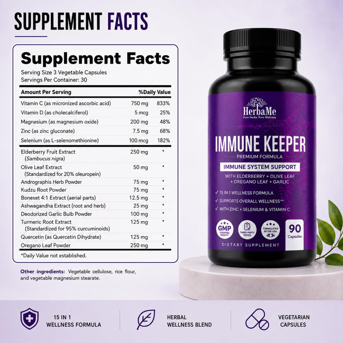 HerbaMe Complément Alimentaire avec capsules ouvertes