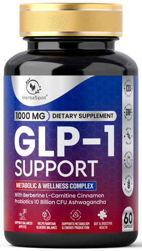HerbaSpot Complément Alimentaire 24-en-1 1000 mg Berbérine et Ashwagandha vue avant