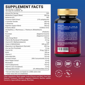 HerbaSpot Complément Alimentaire 24-en-1 1000 mg ingrédients détaillés