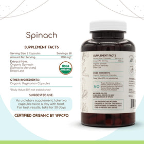 HerbEra Épinard 120 Capsules côté avec vue de la capsule