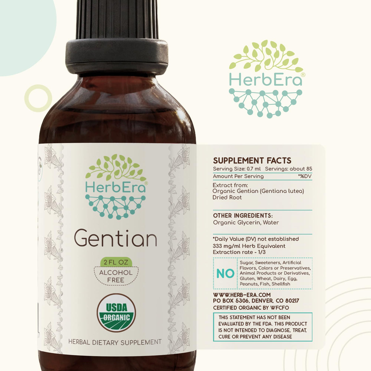 HerbEra Gentiane Bio 60 ml vue de côté