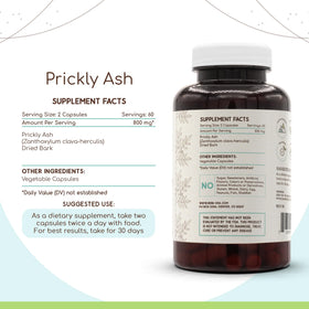 HerbEra Prickly Ash capsules sur une table