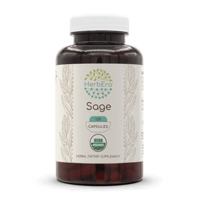 HerbEra Sage Bio 120 Capsules vue avant avec étiquette