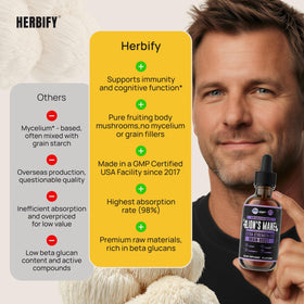 HERBIFY Complément Alimentaire Lion's Mane 118 ml arrière