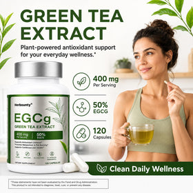 Herbounty extrait de thé vert 50% EGCG capsules à l'intérieur