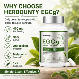 Herbounty extrait de thé vert 50% EGCG capsules avec d'autres compléments alimentaires