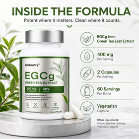 Herbounty extrait de thé vert 50% EGCG capsules avec étiquette