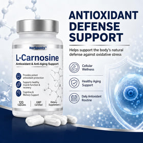 Herbounty L-Carnosine 500mg avec un fond naturel