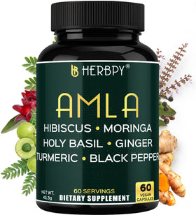 Herbpy Amla 7-en-1 60 capsules pot vu de face