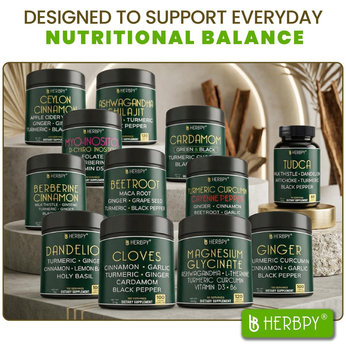Herbpy Amla 7-en-1 capsules avec des plantes médicinales