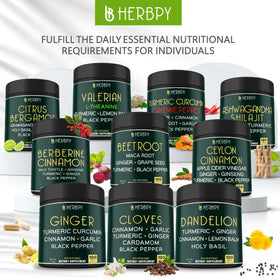 Herbpy Citrus Bergamot 6 en 1 120 capsules avec étiquette détaillée