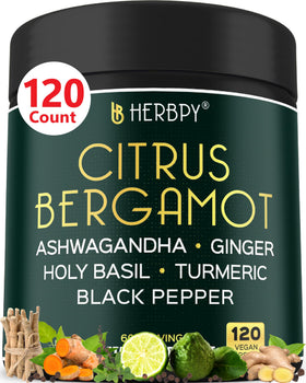 Herbpy Citrus Bergamot 6 en 1 120 capsules végétales en pot