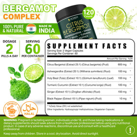 Herbpy Citrus Bergamot 6 en 1 avec ingrédients naturels en arrière-plan