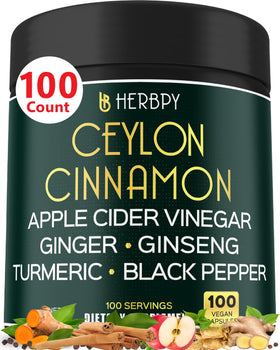 Herbpy Compléments Alimentaires Ceylan Cannelle 6en1 pot noir
