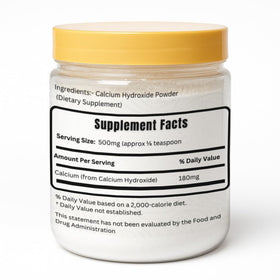 Herbs Botanica Poudre d'Hydroxyde de Calcium 280g côté emballage