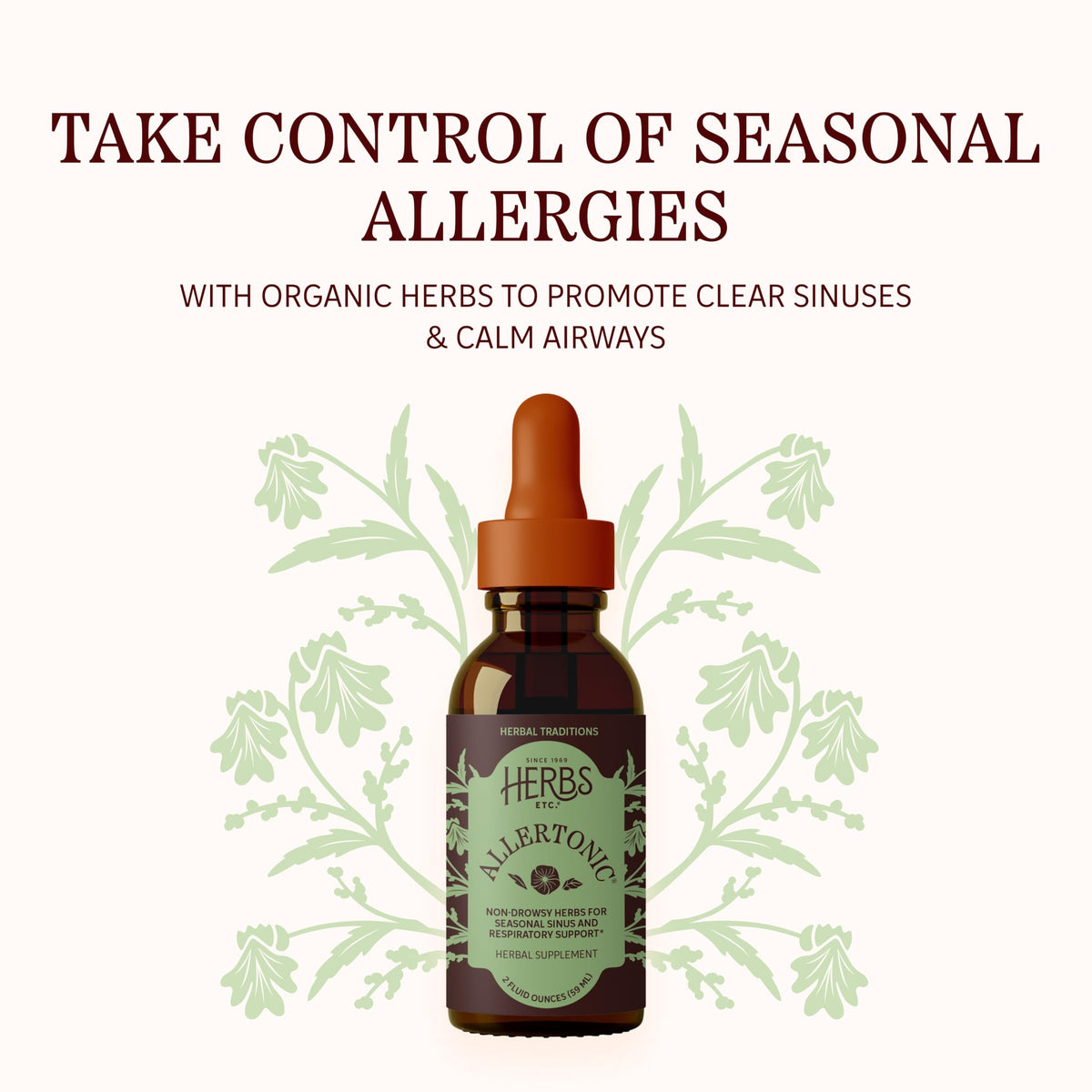 Herbs Etc. Allertonic extrait liquide 2 fl oz en environnement naturel