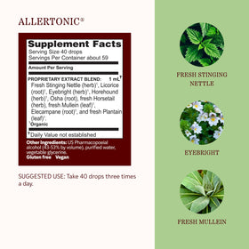 Herbs Etc. Allertonic extrait liquide 2 fl oz gouttes dans une cuillère