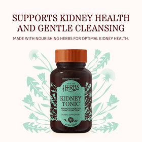 Herbs Etc. Complément Alimentaire Rein Tonic 60 gélules bio, vue de côté du flacon