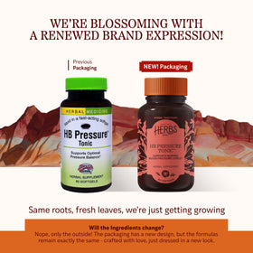 Herbs Etc. HB Pressure Tonic Softgels, ingrédients bio, vue arrière