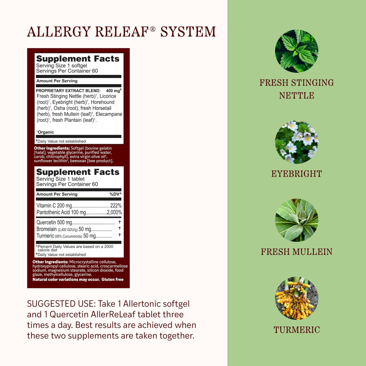 Herbs Etc. Système Allergy ReLeaf, présentation des comprimés