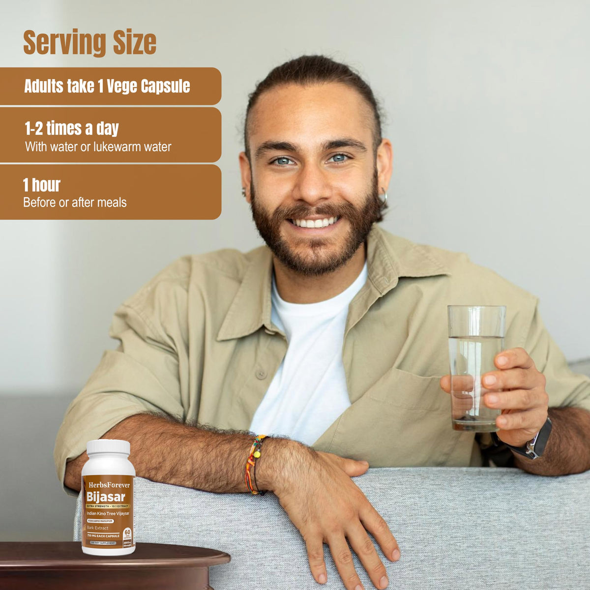 Herbsforever Bijasar 60 gélules sur table
