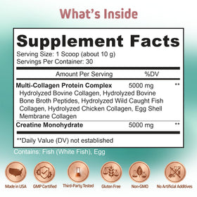 Herbtonics créatine femme 5000mg côté avec autres compléments