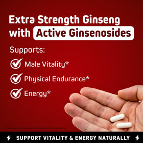 Herbtonics Ginseng Rouge Coréen 1500mg sur une table en bois